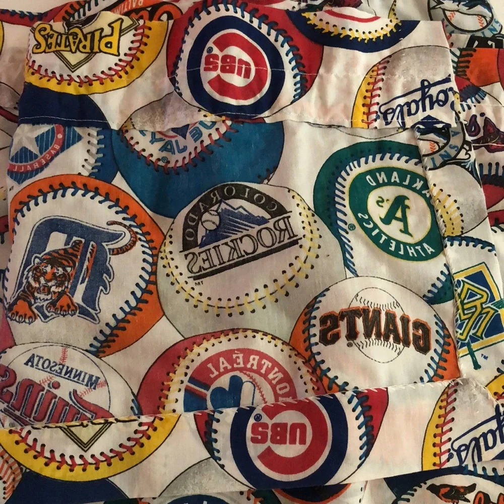 Baseball curtains MLB Decor Baseball Office Baseball Vintage MLB Logo VTG